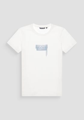 Antony Morato T-SHIRT REGULAR FIT IN JERSEY COTTON FABRIC WITH MATT PLASTIC AND FLOCK LOGO PRINT