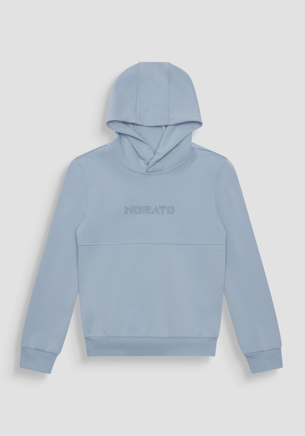 Antony Morato HOODIE REGULAR FIT IN INTERLOCK COTTON BLEND FABRIC WITH FOAM LOGO PRINT, Kleur: Blauw, Maat: 140