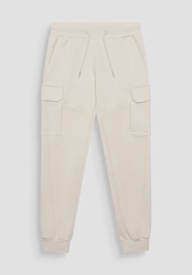 Antony Morato FLEECE TROUSERS REGULAR FIT IN INTERLOCK COTTON BLEND FABRIC WITH LOGOED RUBBER FLAG