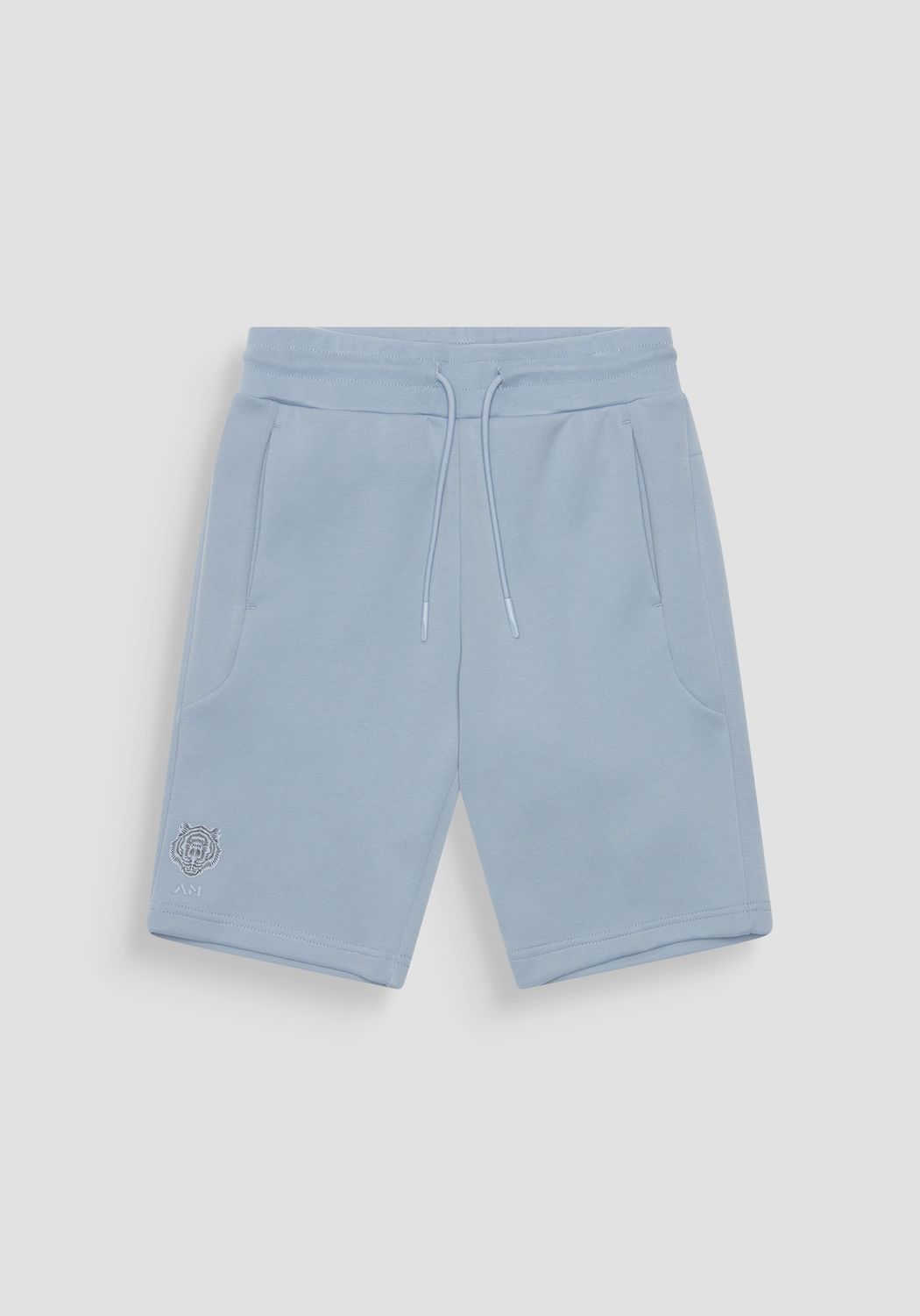 Antony Morato FLEECE SHORTS REGULAR FIT IN INTERLOCK COTTON BLEND FABRIC WITH RUBBER INJECTION LOGO PRINT, Kleur: Blauw, Maat: 140