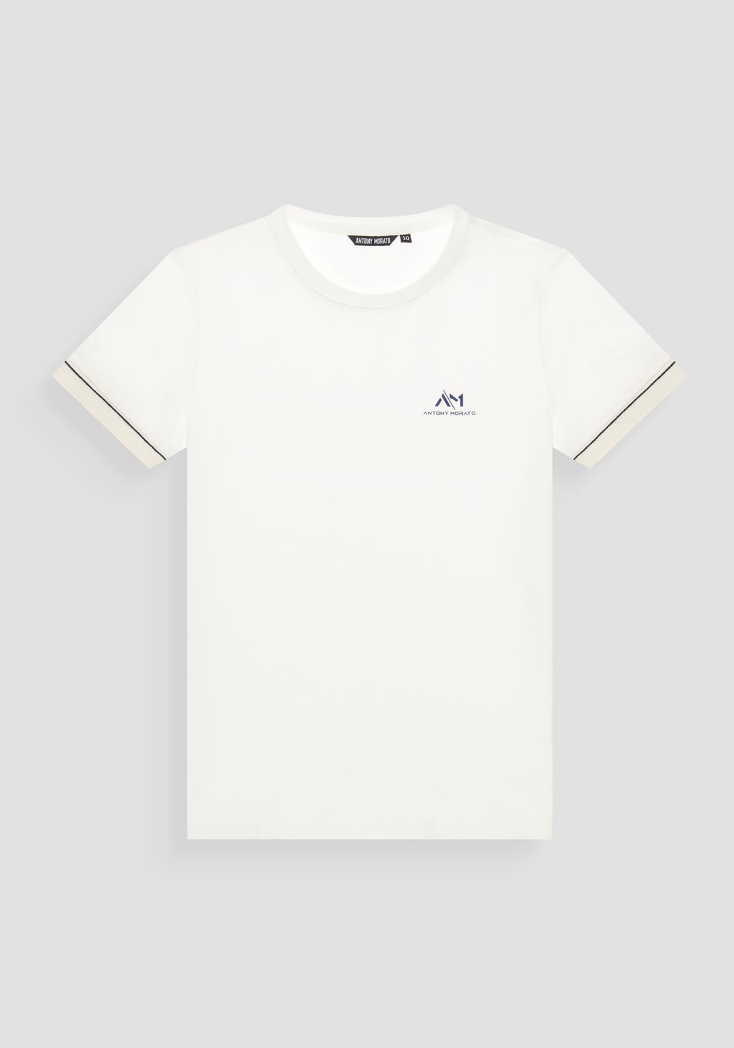 Antony Morato T-SHIRT REGULAR FIT IN JERSEY COTTON FABRIC WITH FOAM LOGO PRINT, Kleur: wit, Maat: 140