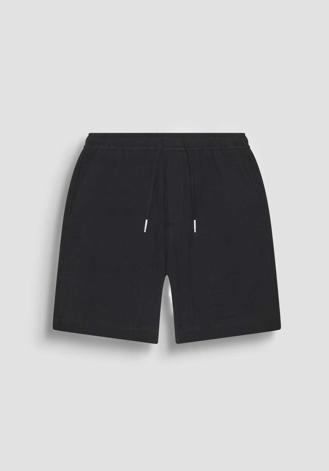 Antony Morato SHORT REGULAR FIT IN SOFT TOUCH COTTON CRINCKLE FINISH WITH LOGOED METAL BADGE, Kleur: Zwart, Maat: 140