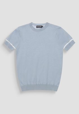 Antony Morato SWEATER REGULAR FIT IN MERCERIZED COTTON SUPER FINE YARN WITH LOGOED METAL BADGE