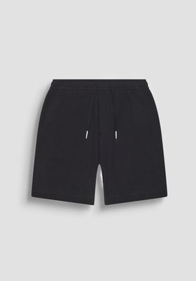 Antony Morato SHORT REGULAR FIT IN SOFT TOUCH COTTON CRINCKLE FINISH WITH LOGOED METAL BADGE