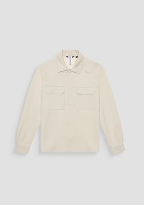 Antony Morato SHIRT REGULAR FIT IN INTERLOCK COTTON BLEND FABRIC WITH LOGOED RUBBER FLAG