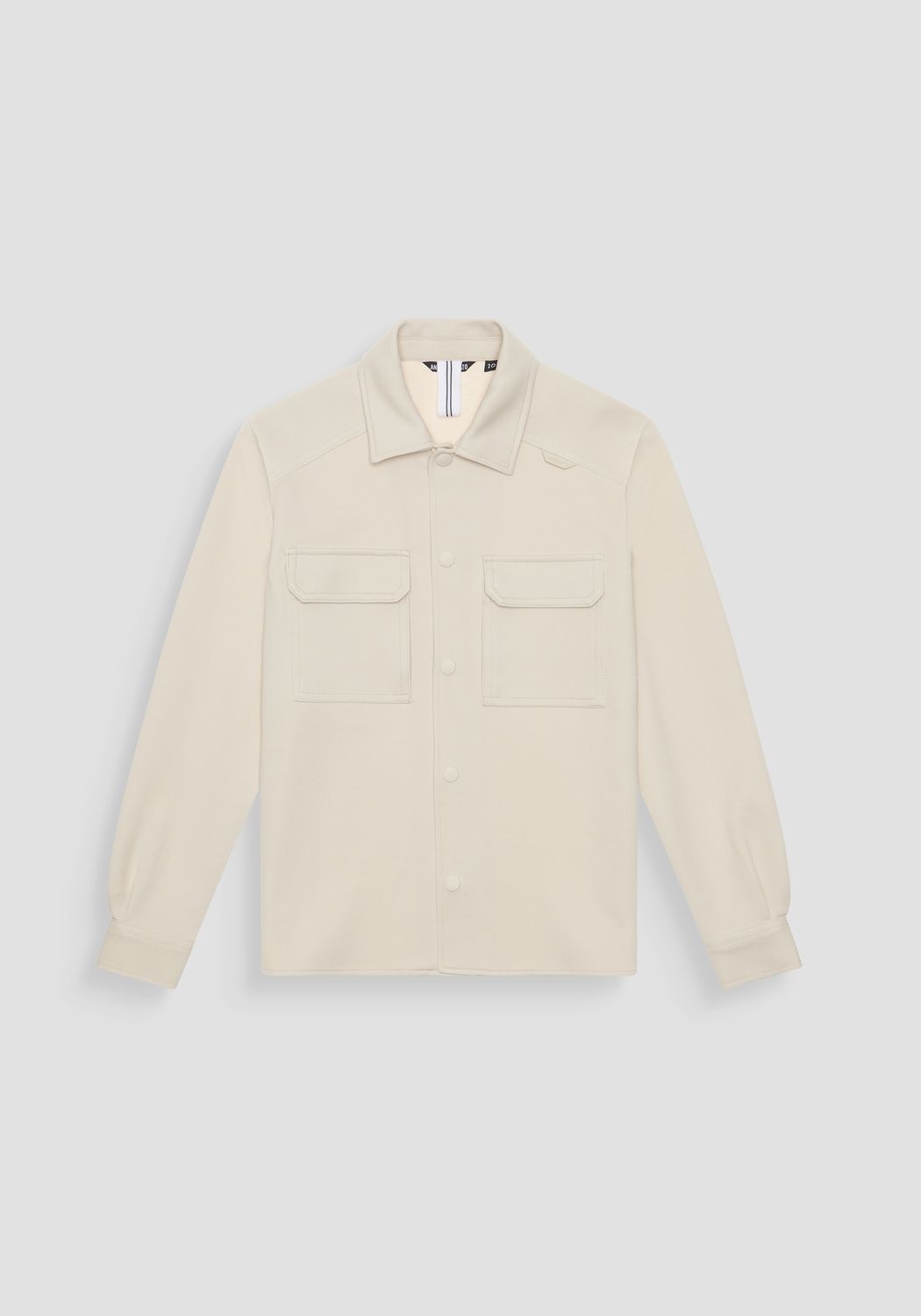 Antony Morato SHIRT REGULAR FIT IN INTERLOCK COTTON BLEND FABRIC WITH LOGOED RUBBER FLAG, Kleur: Wit, Maat: 140