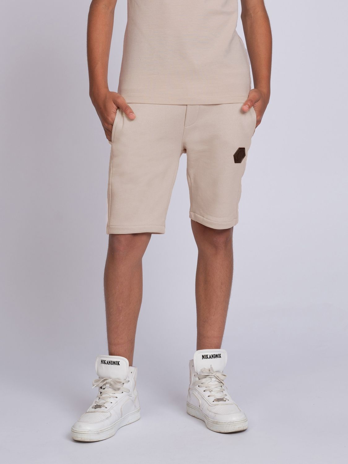 Nik&amp;Nik- Icon Sweatshort, Kleur: Clay, Maat: 8