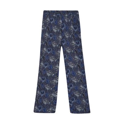 Indian Blue Jeans Wide Pants Leafprint Blueprint 970203