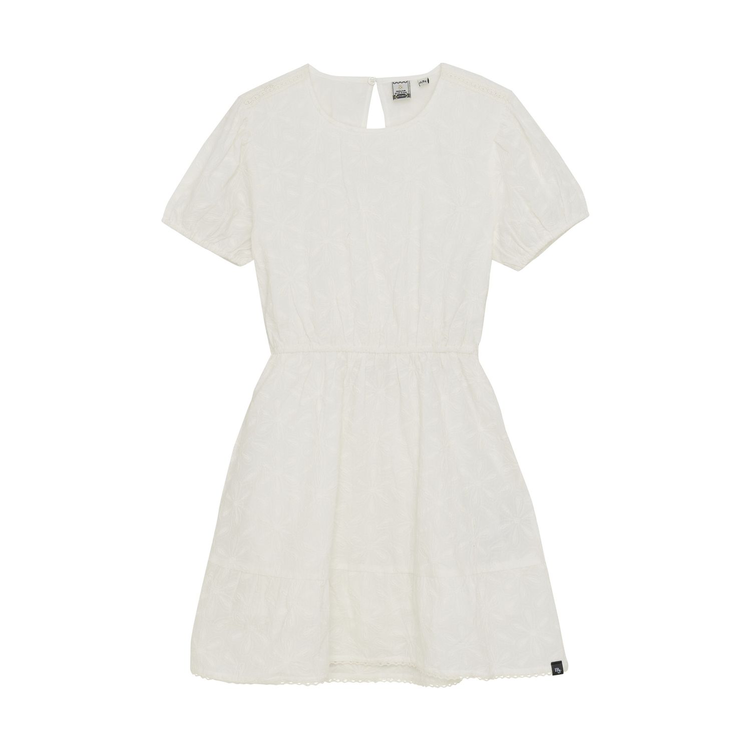 Indian Blue Jeans Broderie Dress Bright White 970262