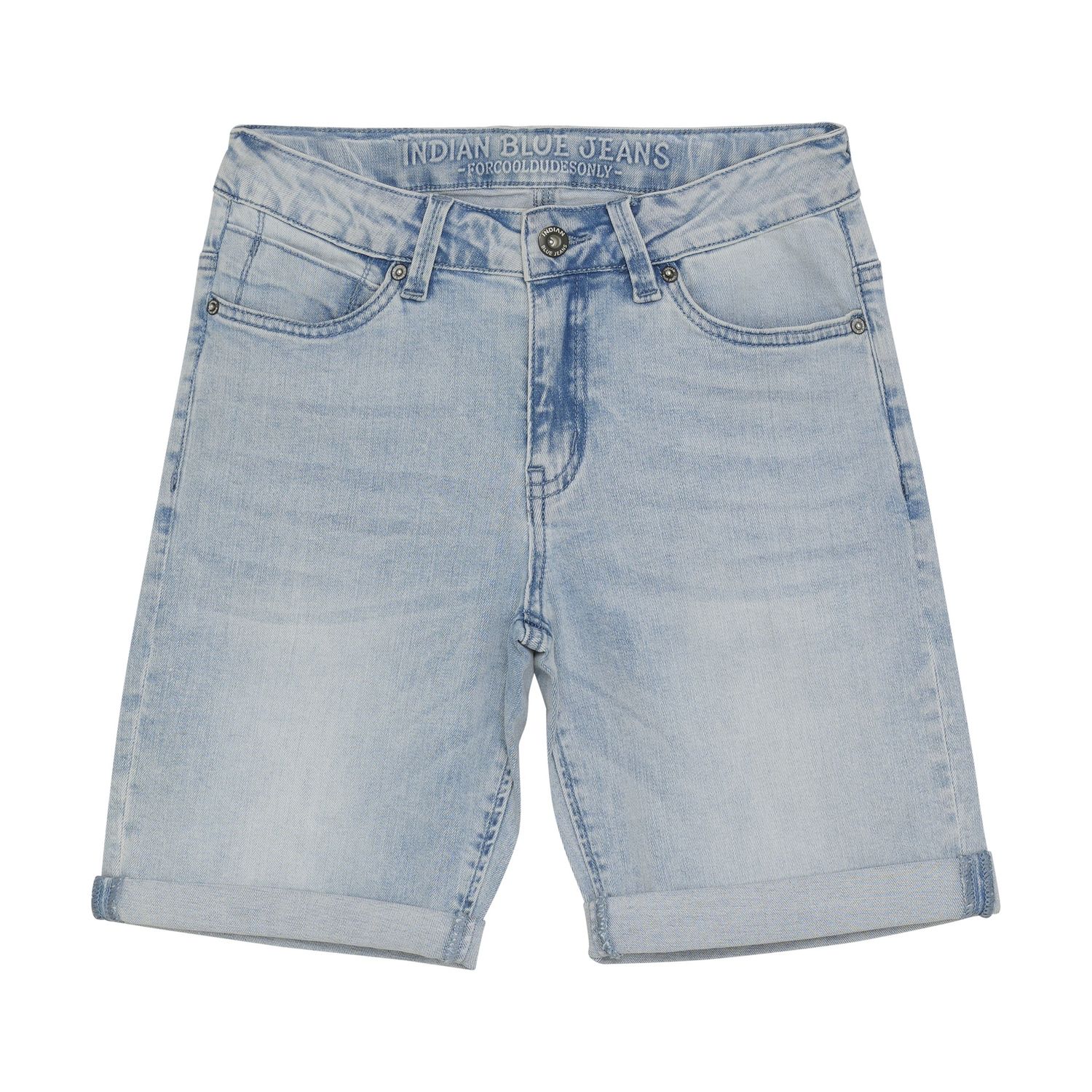 Indian Blue Jeans Denim Short Light Denim Light Denim Blue 960220