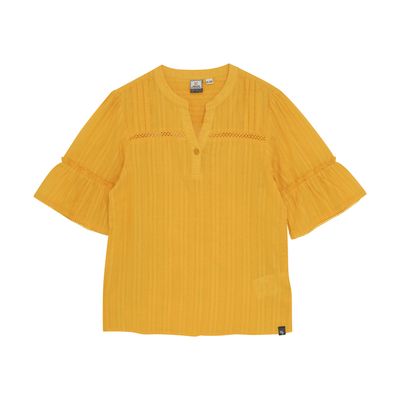 Indian Blue Jeans Shirt Longsleeve Fancy Radiant Yellow 970256