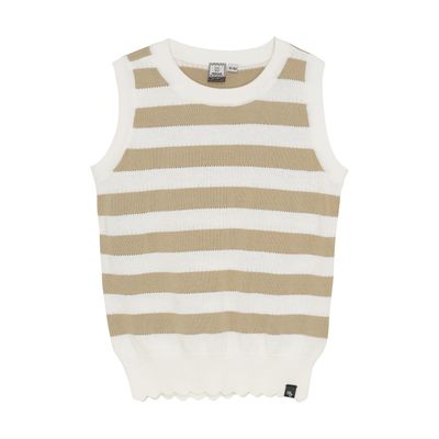 Indian Blue Jeans Knitted Singlet Striped Sesame 970223