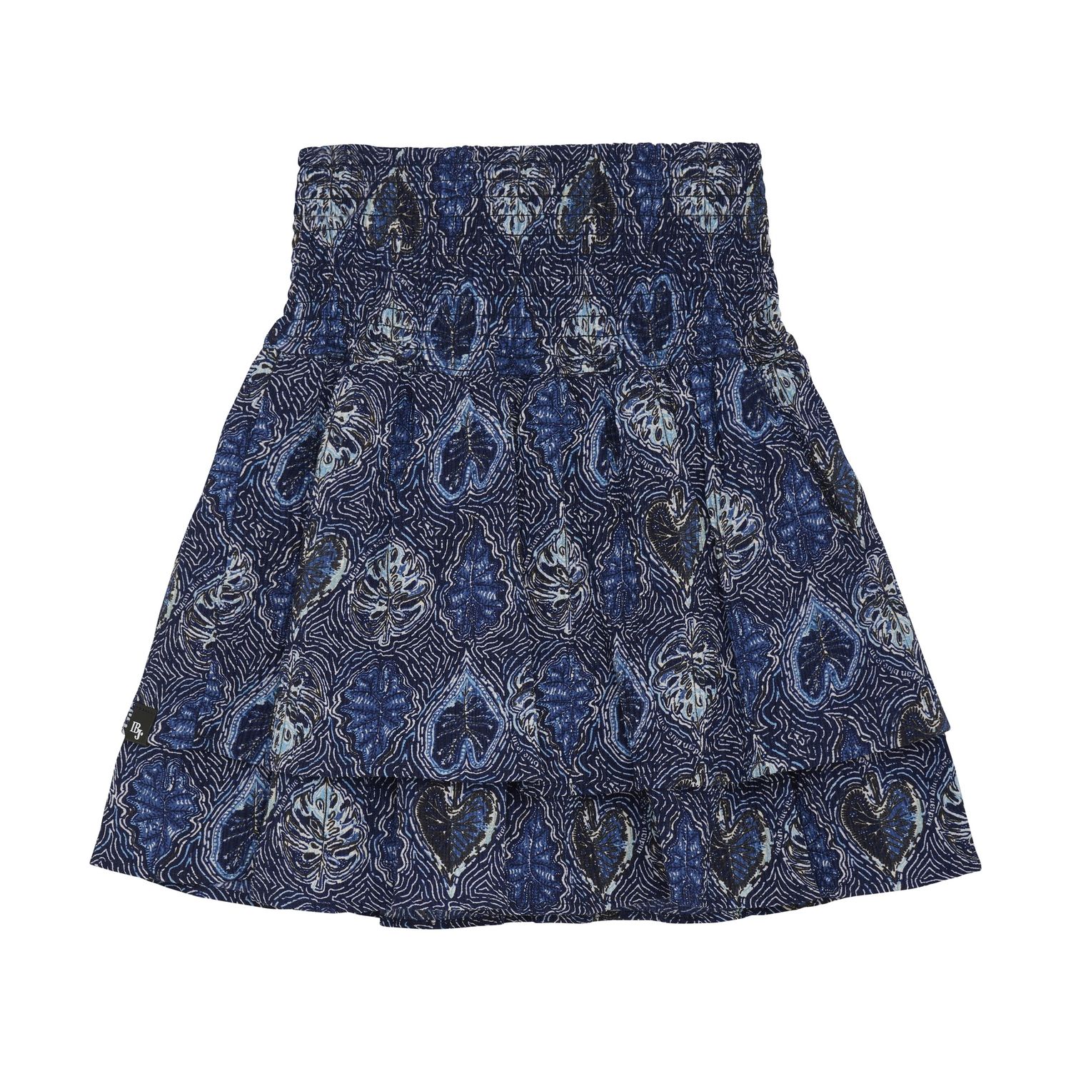 Indian Blue Jeans Skirt Ruffle Leafprint Blueprint 970210