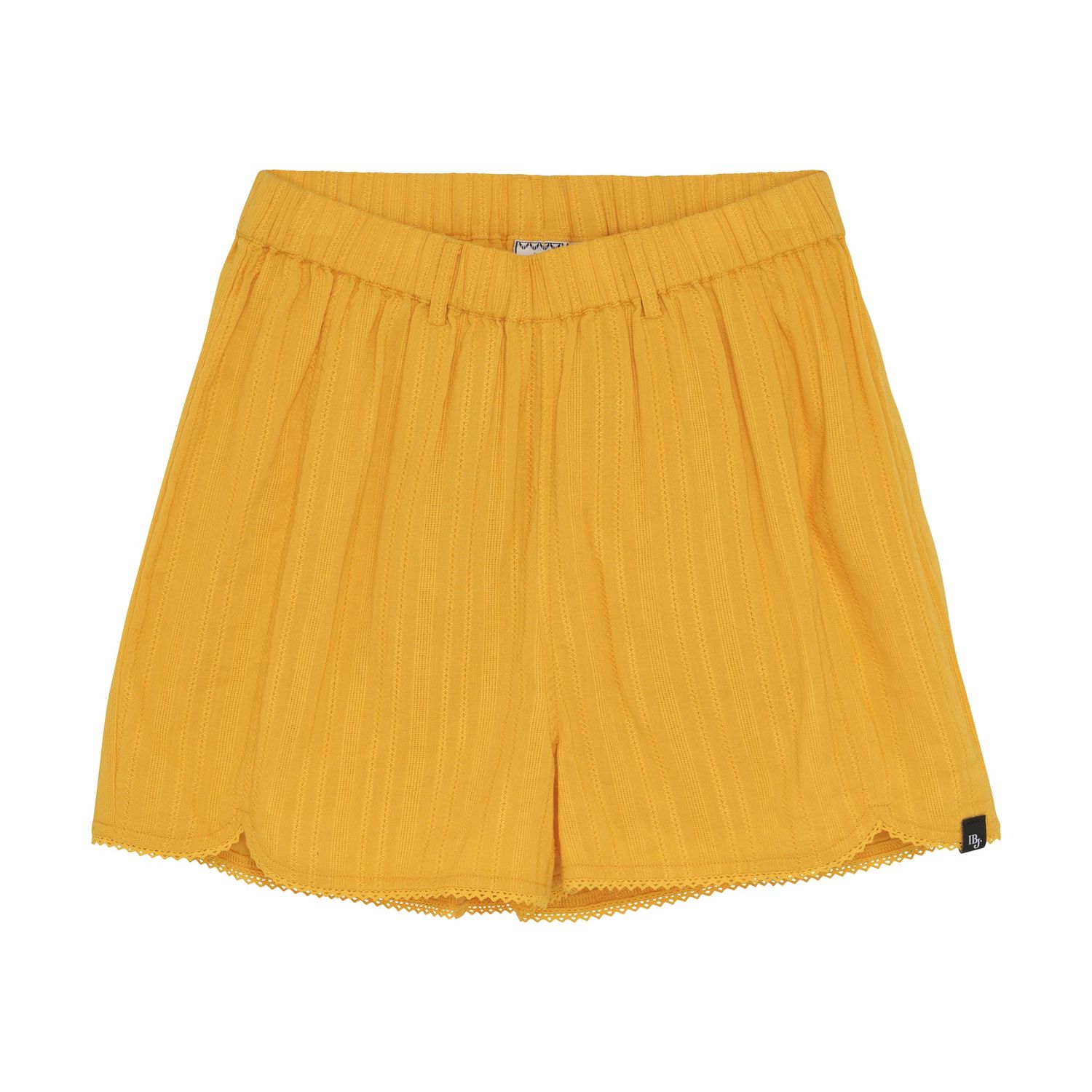 Indian Blue Jeans Short Fancy Fabric Radiant Yellow 970290