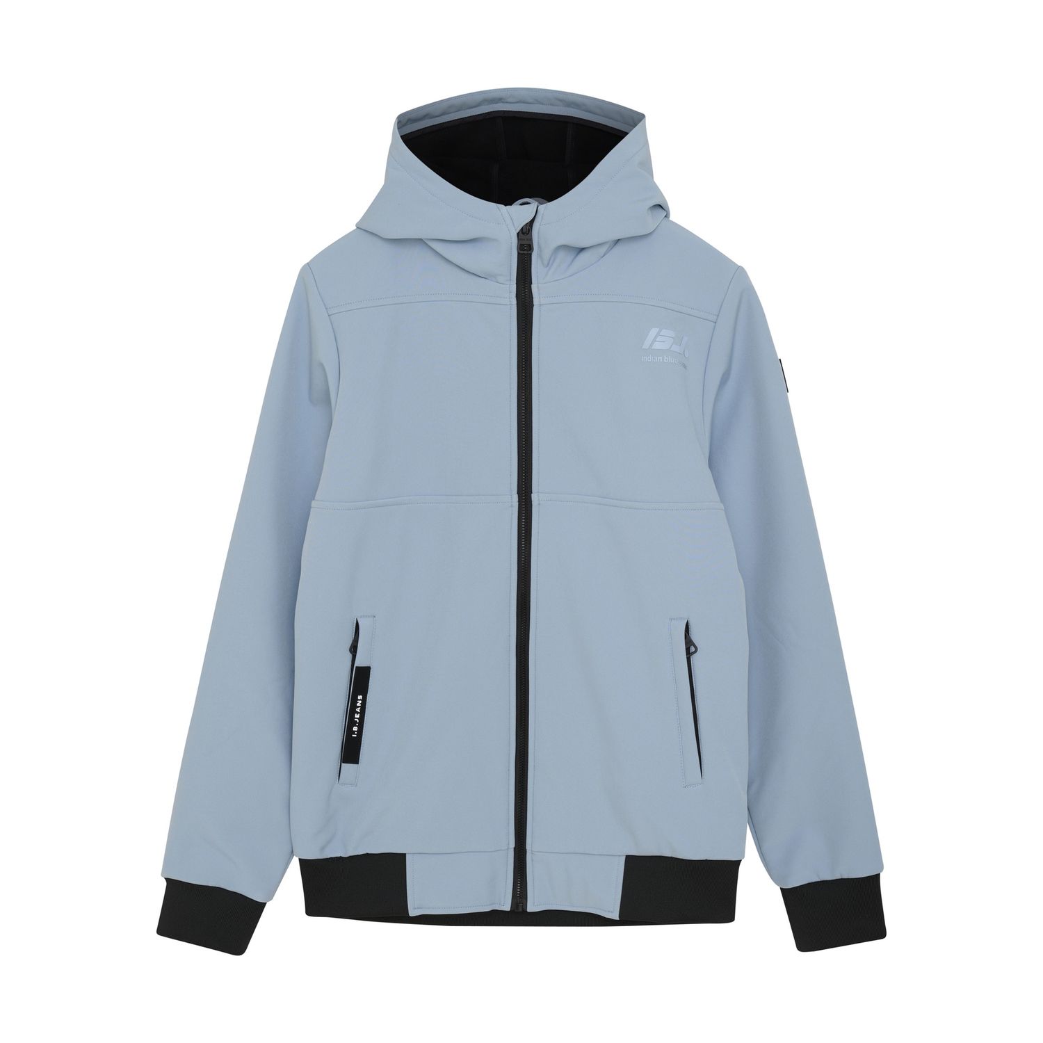 Indian Blue Jeans Soft Shell Hooded Jacket Ice Blue 960274