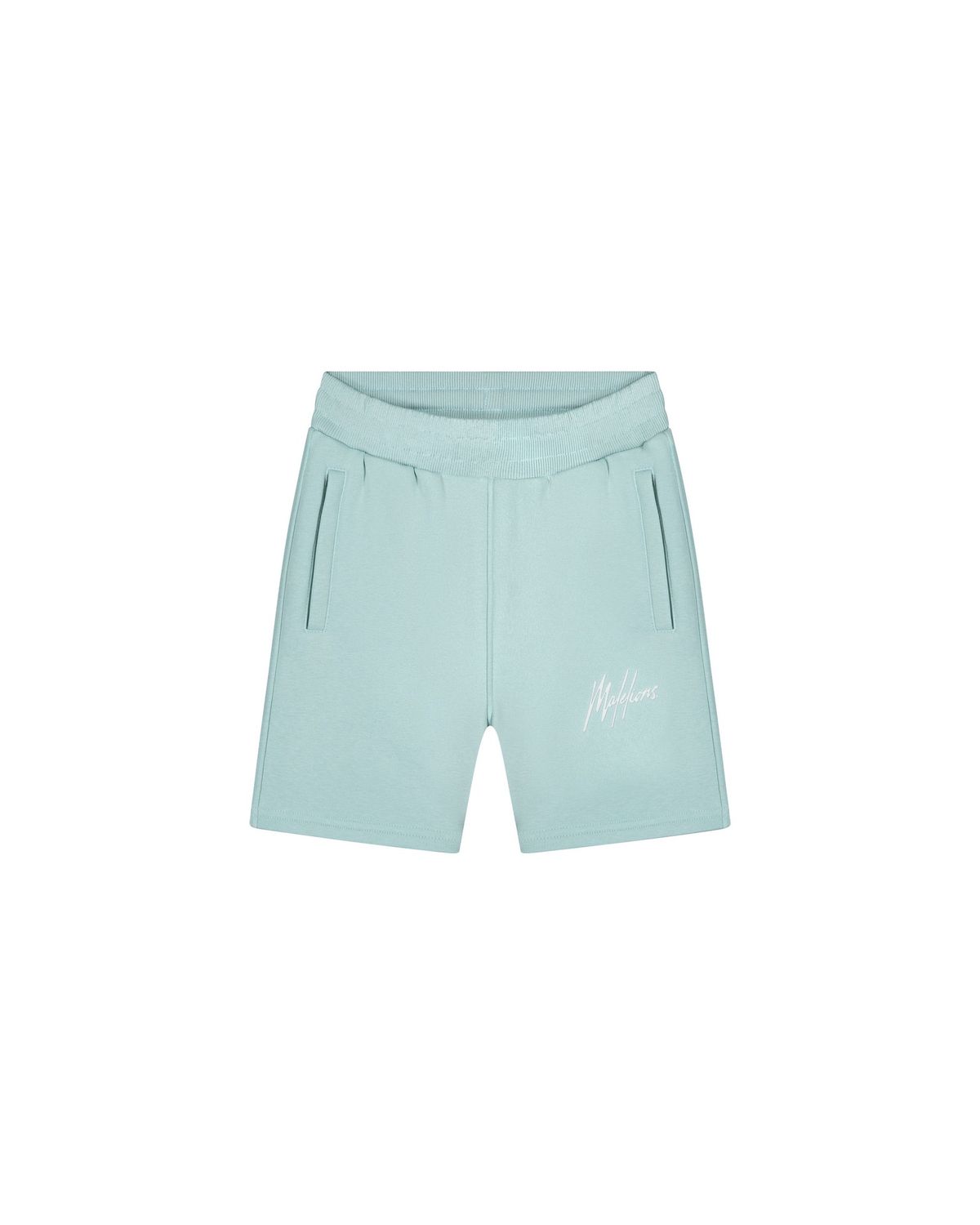 Malelions Junior Striped Signature Shorts Sky Blue