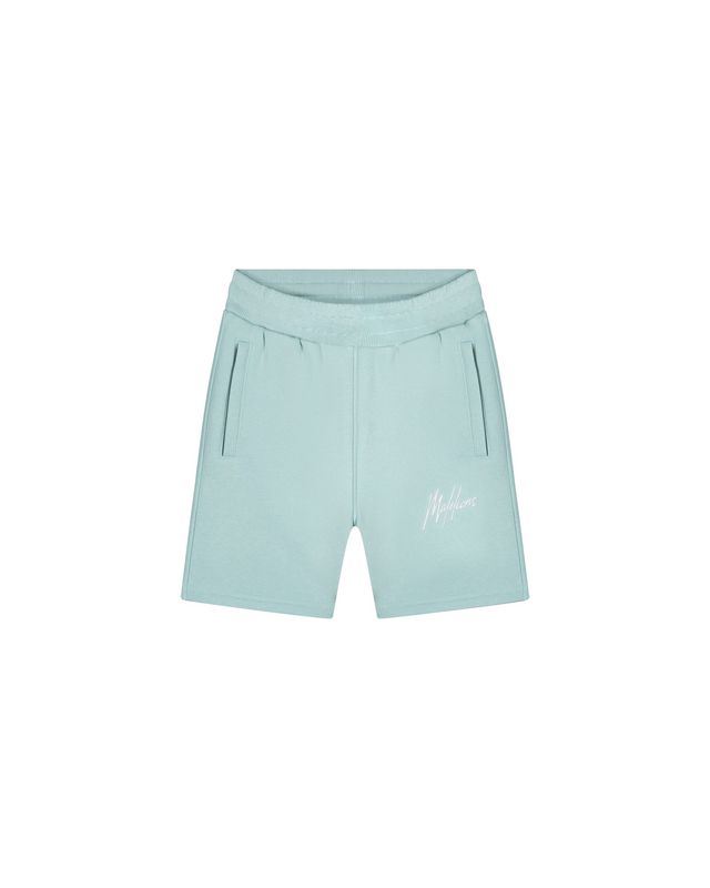 Malelions Junior Striped Signature Shorts Sky Blue