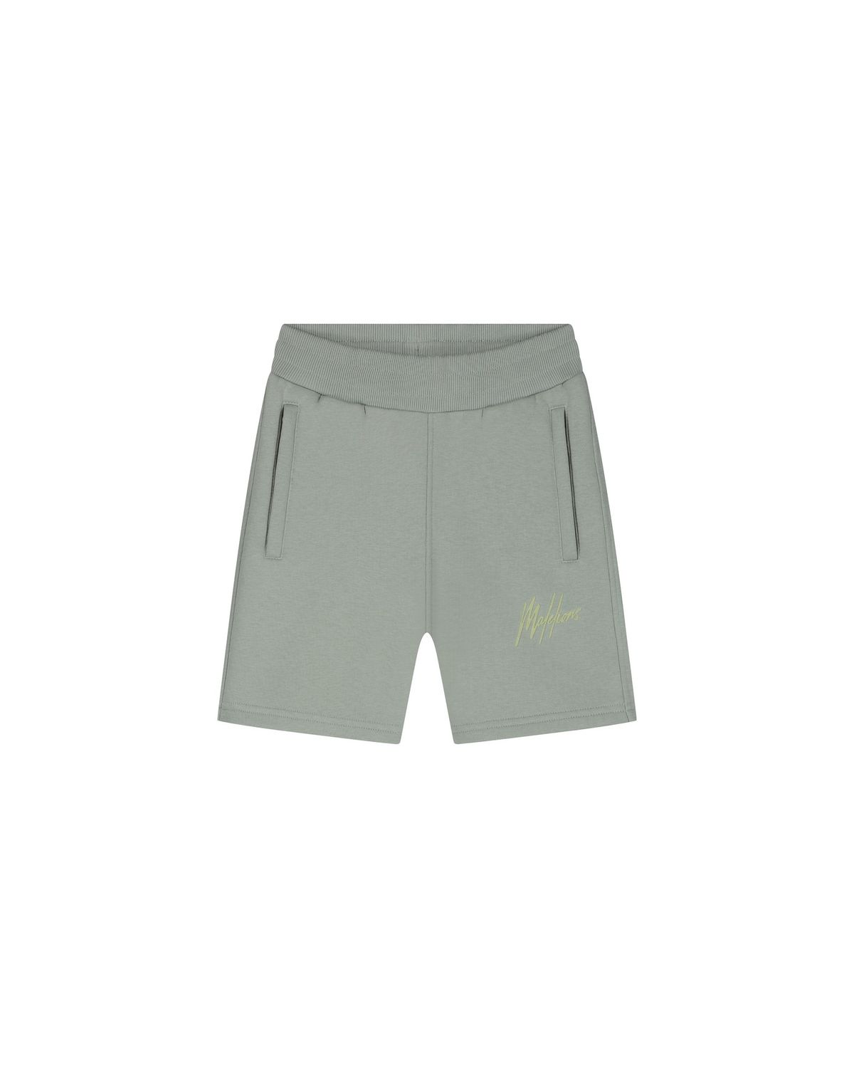 Malelions Junior Striped Signature Shorts Agave Green