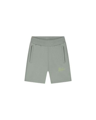 Malelions Junior Striped Signature Shorts Agave Green