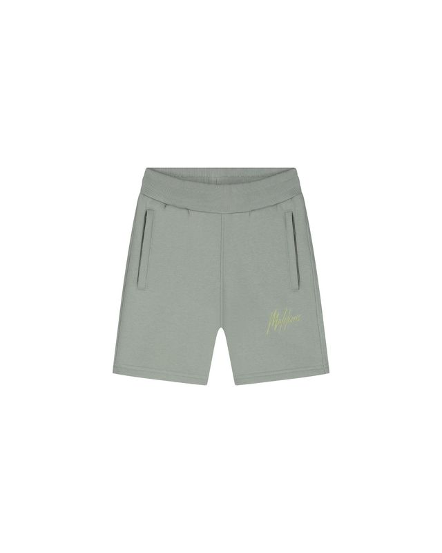 Malelions Junior Striped Signature Shorts Agave Green