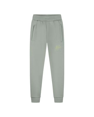 Malelions Junior Striped Signature Sweatpants Agave Green
