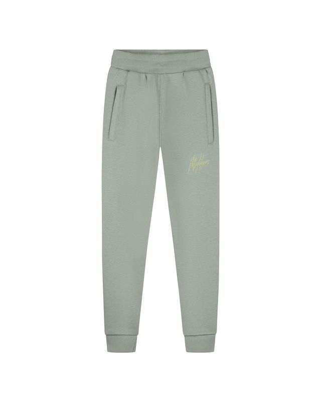 Malelions Junior Striped Signature Sweatpants Agave Green