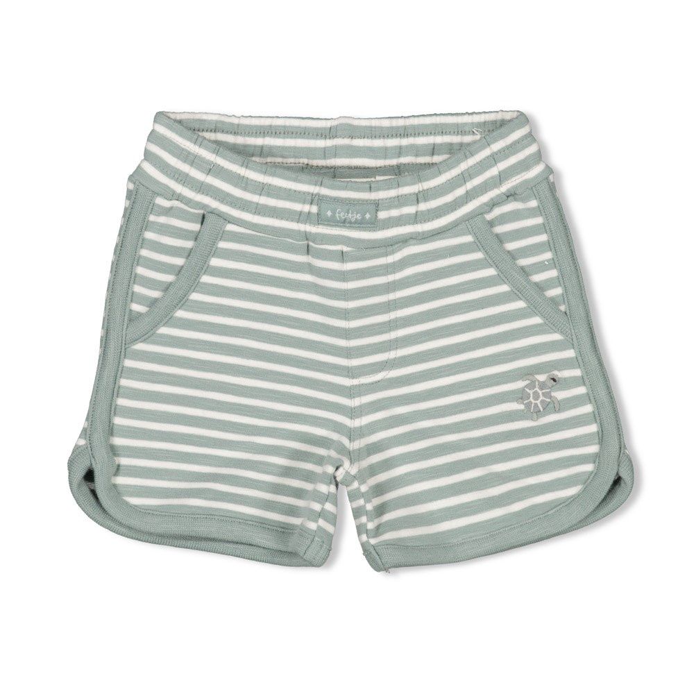 Feetje Short streep - Turtelly Cool Groen