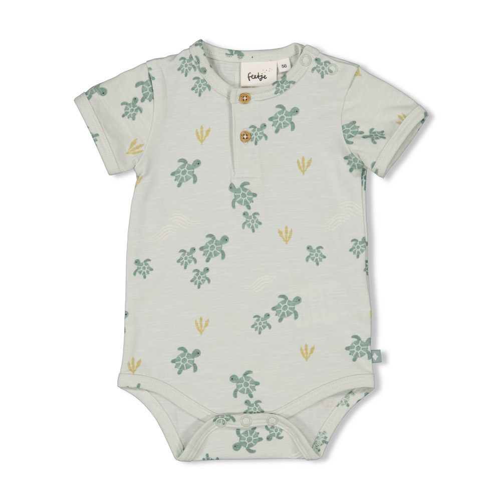 Feetje Romper AOP - Turtelly Cool Groen