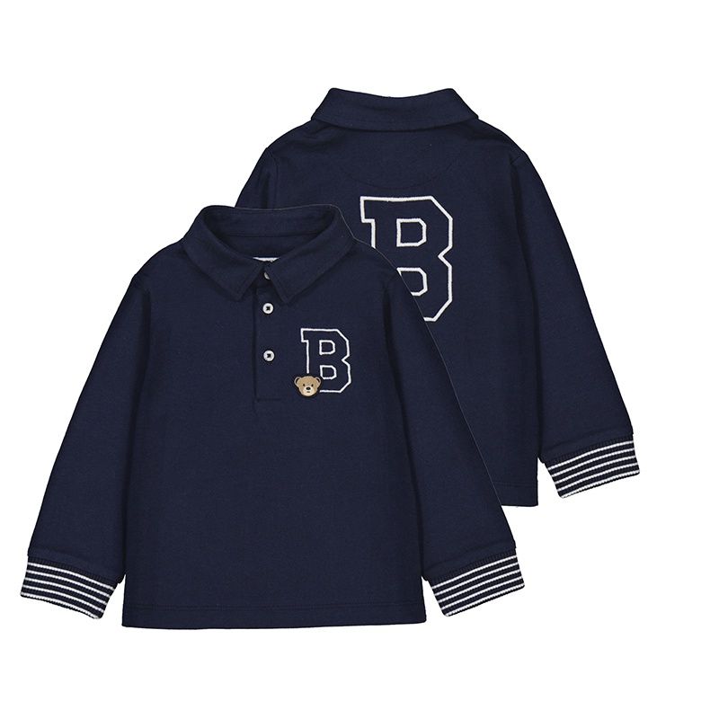 Mayoral L/s smooth detail polo        Blue       2101
