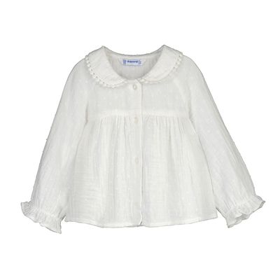 Mayoral plumeti chiffon blouse        Cream      2114