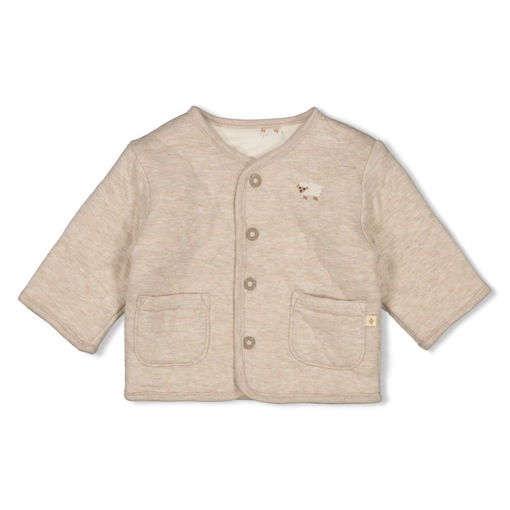 Feetje Omkeerbaar jasje - Sleepy Sheepy Taupe melange