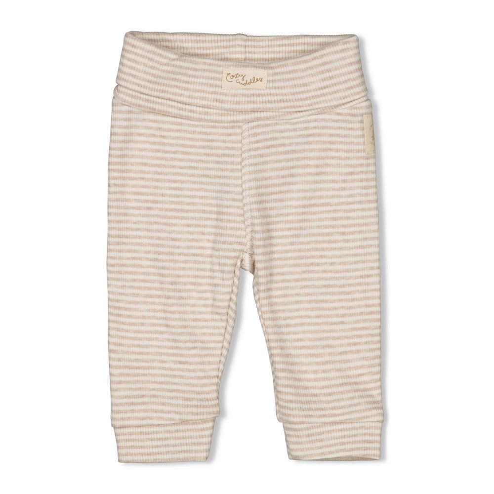 Feetje Broek rib met streep - Sleepy Sheepy Taupe melange