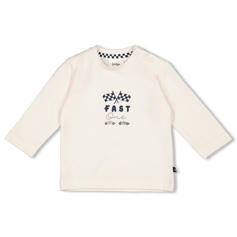 Feetje Longsleeve - Let&#39;s Go! Offwhite