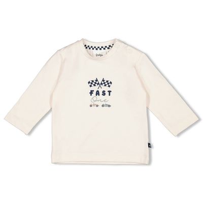 Feetje Longsleeve - Let's Go! Offwhite