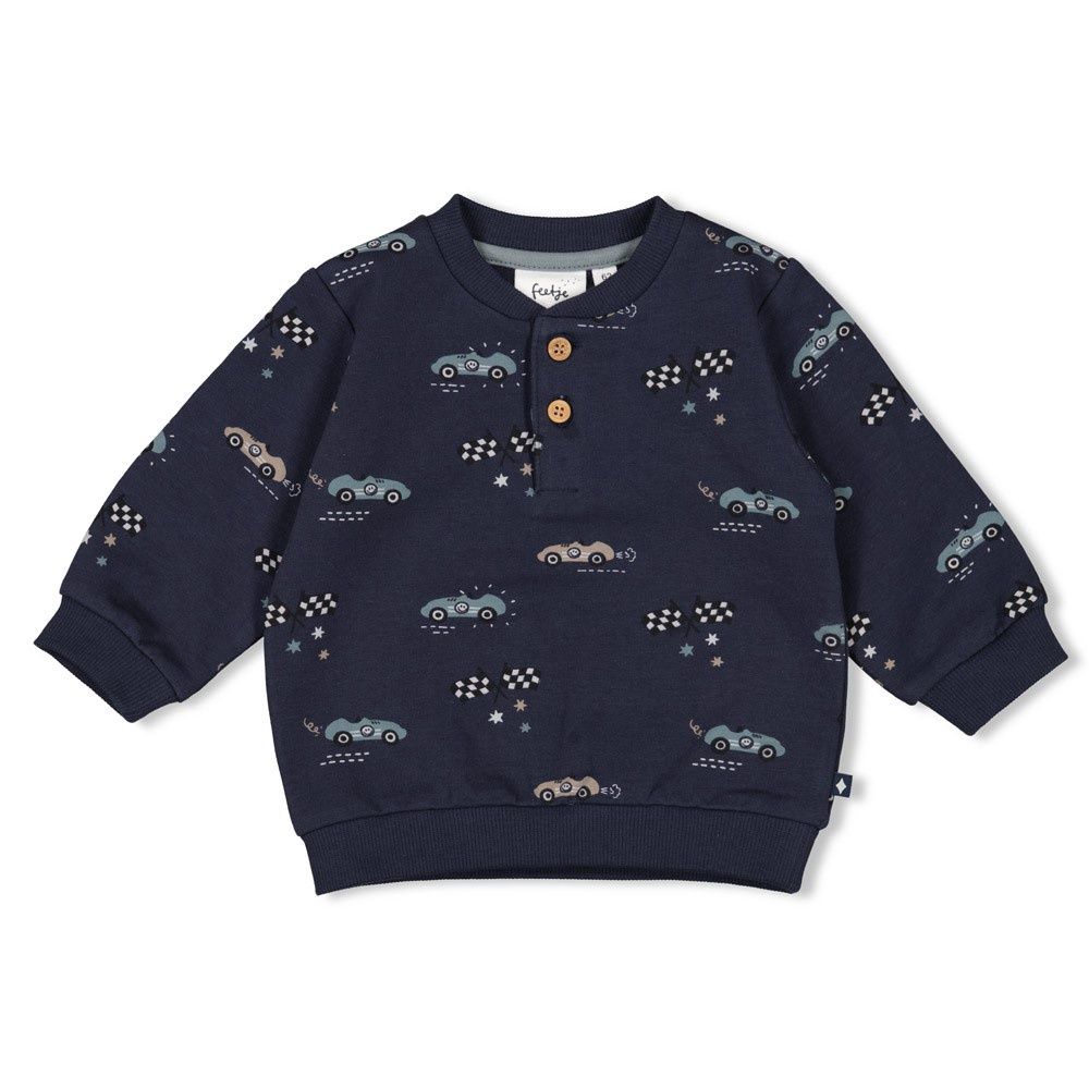 Feetje Sweater AOP - Let&#39;s Go! Marine