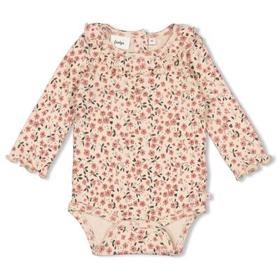 Feetje Romper rib AOP - Woodland Bloom Offwhite