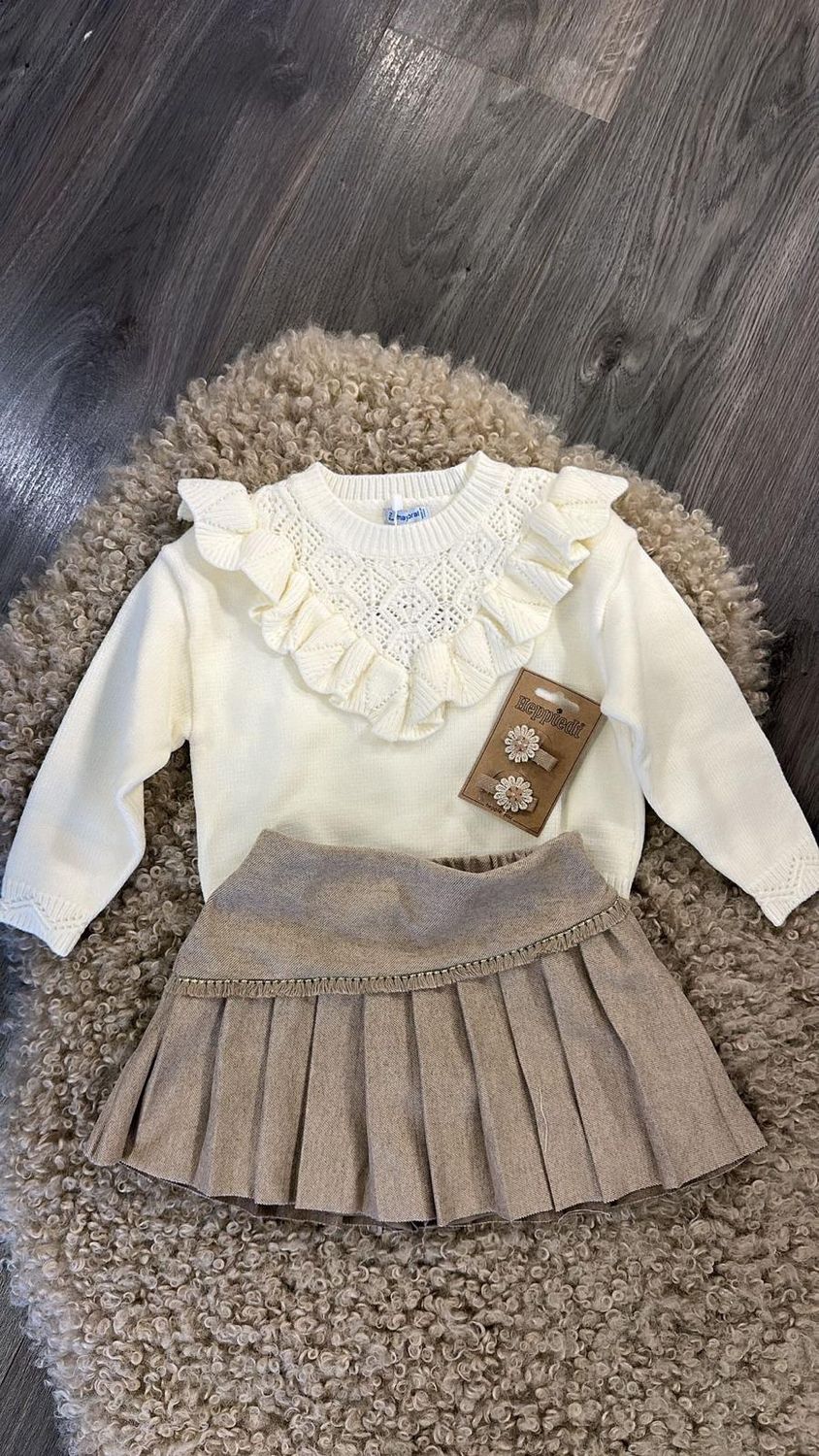 Mayoral Open knit sweater             Macchiato  4304