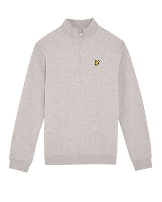 Lyle &amp; Scott Quarter Zip Pullover D24 Light Grey Marl