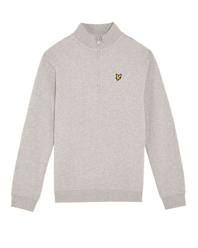 Lyle &amp; Scott Quarter Zip Pullover D24 Light Grey Marl