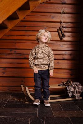 Levv SWEATER LW252VINCE AOP Sand Graphic