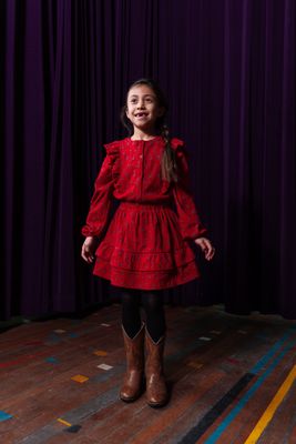 Quapi Meisjes DRESS QW252HADASSA AOP Red Bow
