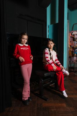 Quapi Meisjes PANTS QW252HINTE AOP Red Stripe