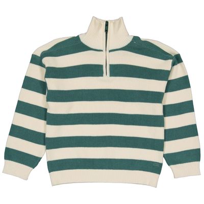 Quapi Jongens SWEATER QW251HARRY AOP Green Stripe