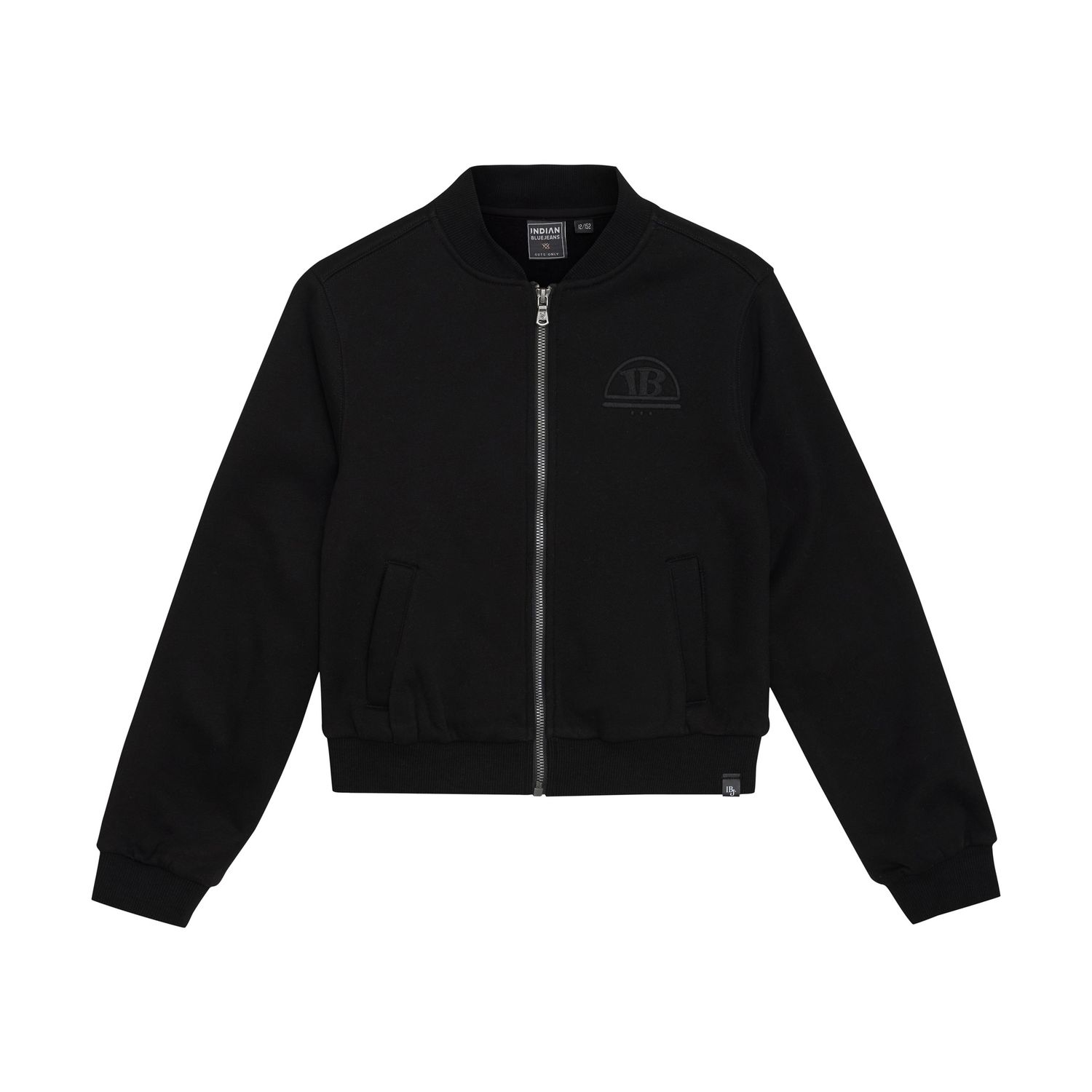 Indian Blue Jeans Jacket Zipper Black  970310