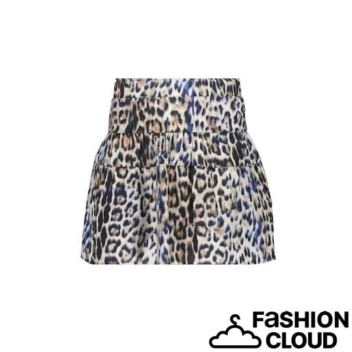 Geisha Skirt leopard  000735 - camel/blue/black