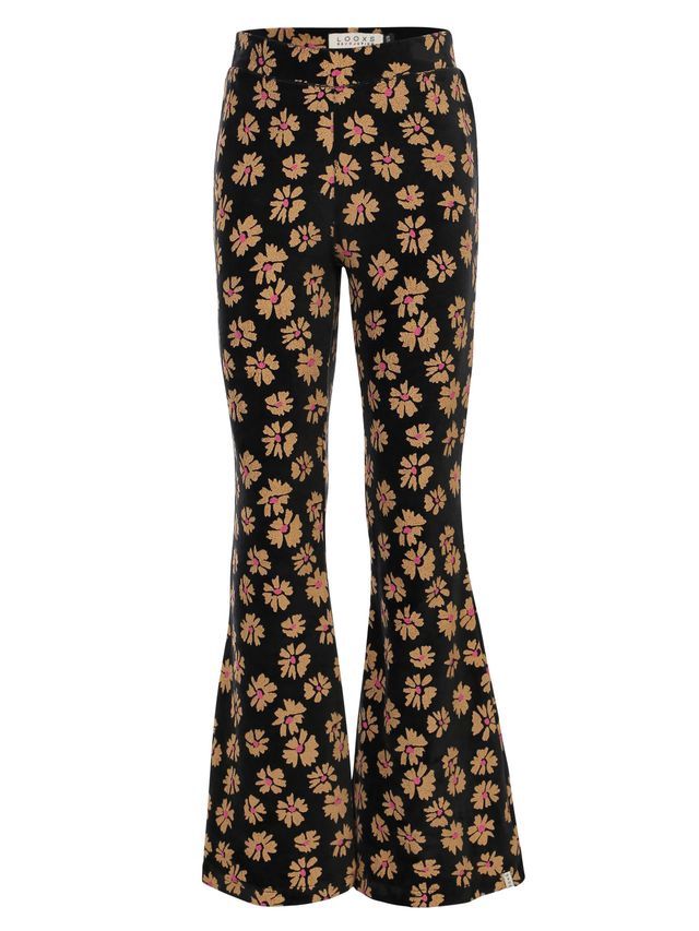 LOOXS Little Little velvet flaire pants soft winterflower