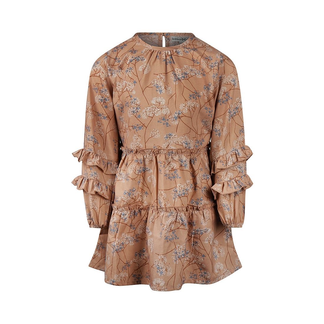 Koko Noko Dress ls Caramel brown O56911-37