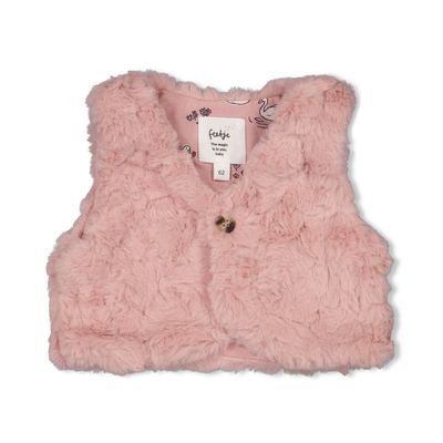 Feetje Fake fur gilet - Swanlake Roze