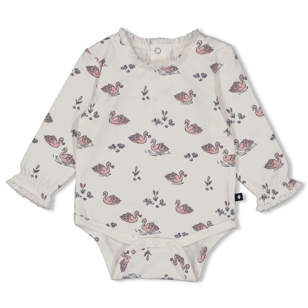 Feetje Romper AOP - Swanlake Offwhite