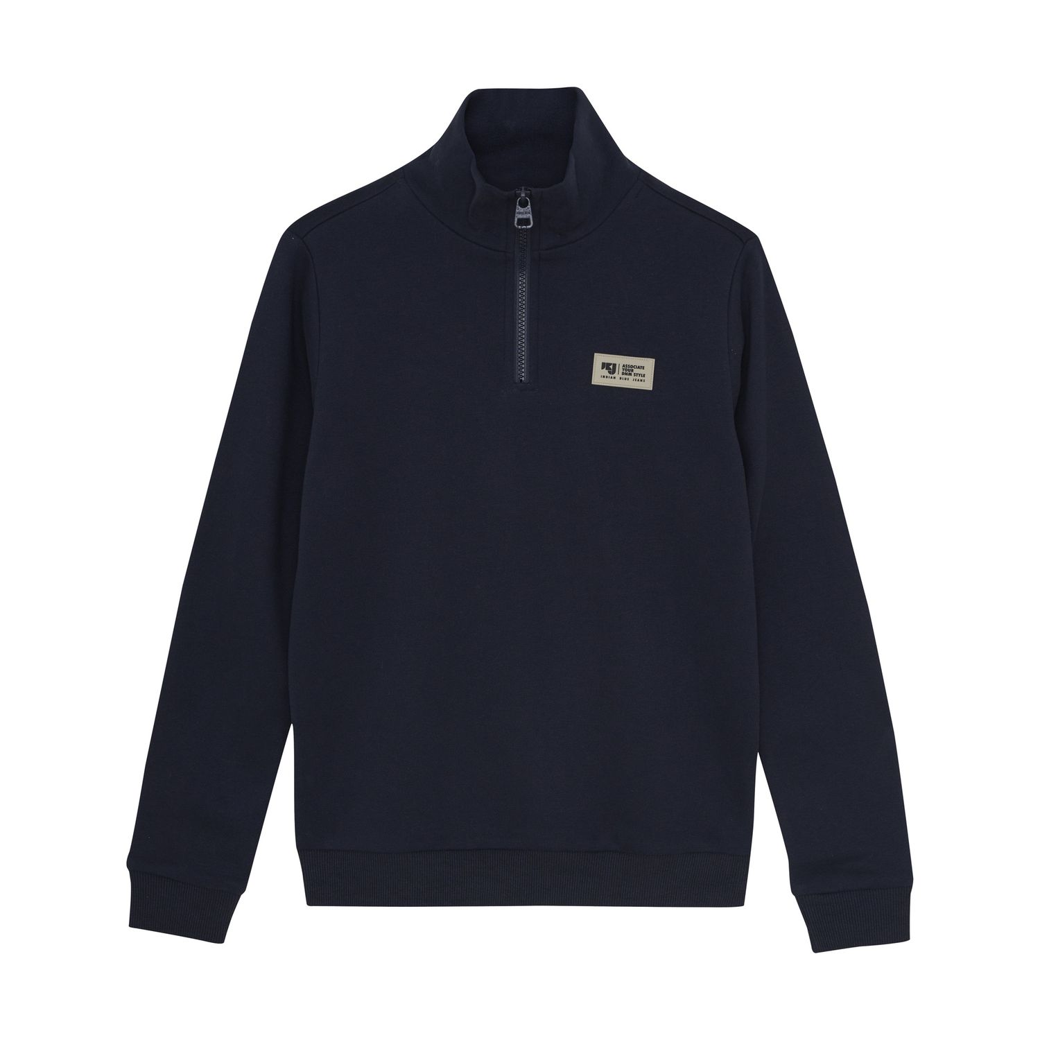 Indian Blue Jeans Zipper Sweat Badge Night 960428